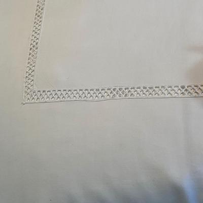 B1049 UPDATE Pair of White Sferra Bros Duvet Covers with Standard Sham