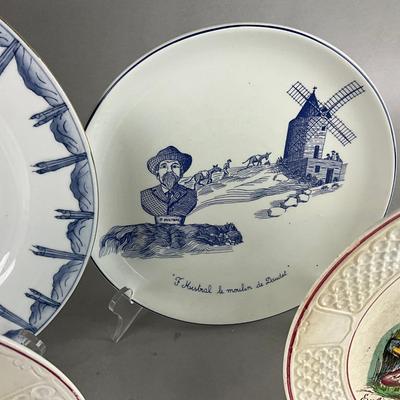 K1069 Antique French Plate Lot