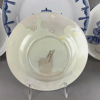 K1069 Antique French Plate Lot