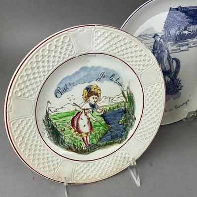 K1069 Antique French Plate Lot