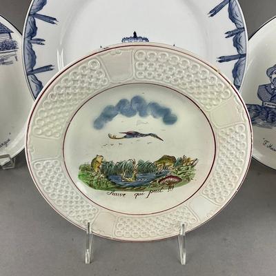 K1069 Antique French Plate Lot
