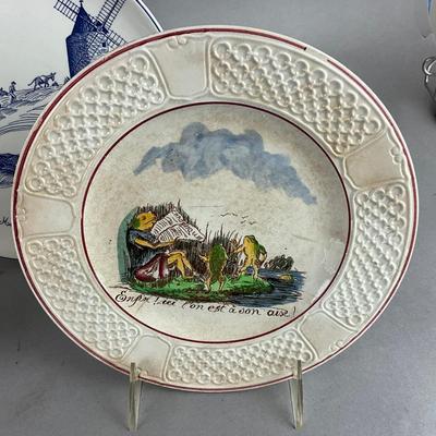 K1069 Antique French Plate Lot