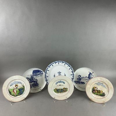 K1069 Antique French Plate Lot