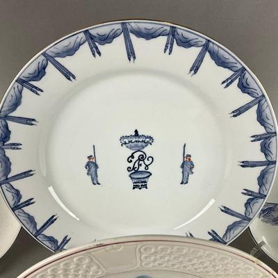 K1069 Antique French Plate Lot