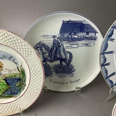 K1069 Antique French Plate Lot