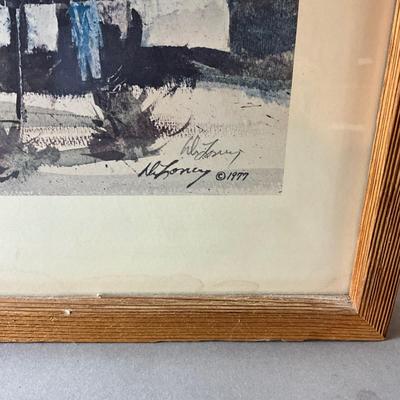 L1059 Signed and Numbered Jack Deloney "Monday's Wash" Framed Print