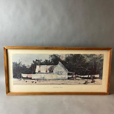 L1059 Signed and Numbered Jack Deloney "Monday's Wash" Framed Print