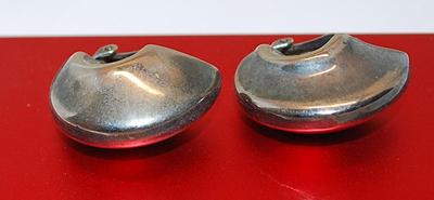 "Chucky Steel" LETTER "C" EARRINGS Set with Clip-On Clasp