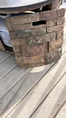 FIRE PIT W/PROPANE TANK AND ACCESSORIES