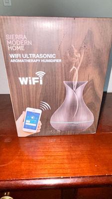 NIB SIERRA MODERN HOME WI-FI ULTRASONIC AROMATHERAPY HUMIDIFIER