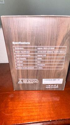 NIB SIERRA MODERN HOME WI-FI ULTRASONIC AROMATHERAPY HUMIDIFIER