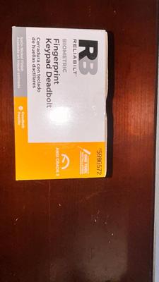 RELIABILT FINGERPRINT KEYPAD DEADBOLT