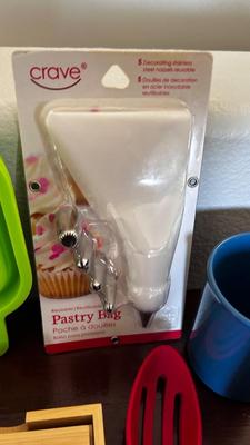 CORNING COFFEE MUGS, BAMBOO COASTERS, SILICONE KITCHEN UTENSILS, AND MORE