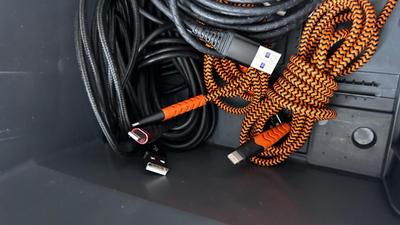 SEVERAL IPHONE CORDS, C-TYPE CORDS, CAR PHONE HOLDERS, SAMSUNG PHONE, AND MORE!