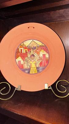 DOLPHIN MADE OF STONE AND MEXICO PLATES