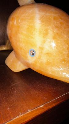 DOLPHIN MADE OF STONE AND MEXICO PLATES