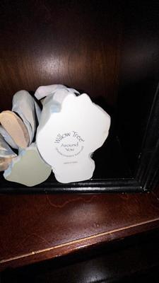 WILLOW TREE FIGURINES AND SHADOW BOX WALL SHELVES