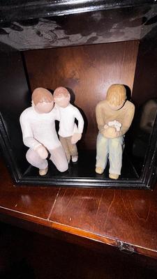 WILLOW TREE FIGURINES AND SHADOW BOX WALL SHELVES