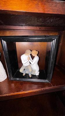 WILLOW TREE FIGURINES AND SHADOW BOX WALL SHELVES