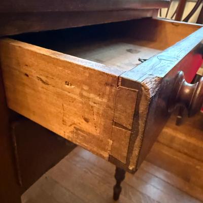 Two Drawer Work Table With Turned Legs (DR-BM)