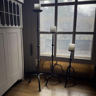 Three Piece Iron Candle Holders (LR-BM)