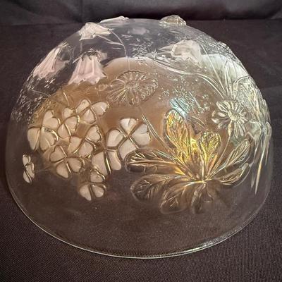 Gilded Rose Decanter Set with Savoir Vivre-Style Floral Bowl (P-HS)