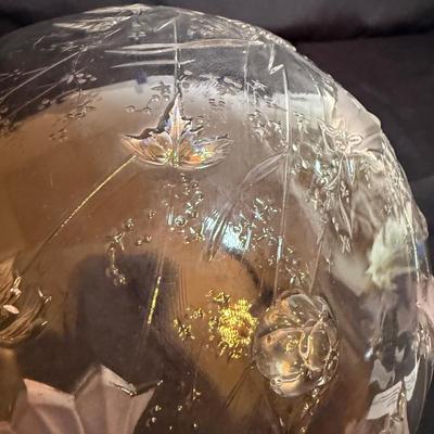 Gilded Rose Decanter Set with Savoir Vivre-Style Floral Bowl (P-HS)