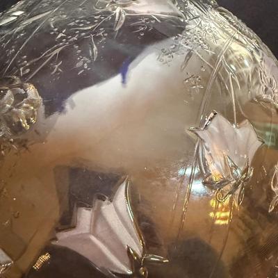 Gilded Rose Decanter Set with Savoir Vivre-Style Floral Bowl (P-HS)