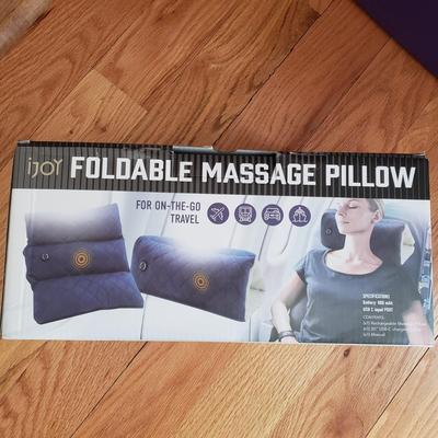 LOT 28: Fitness Equipment-Dumbbells, Exercise Mat, New Massage Pillow & More
