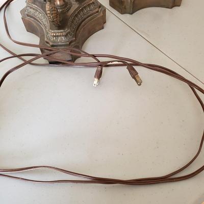 LOT 39: Pair of Crystal and Brass Seahorse Table Lamps