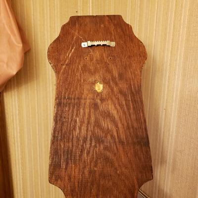 LOT 43: Home Decor: Enamel Pail, "Head" Sign, Wood & Metal Wall Sconce & NIP Martha Stewart Chair Pads