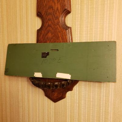 LOT 43: Home Decor: Enamel Pail, "Head" Sign, Wood & Metal Wall Sconce & NIP Martha Stewart Chair Pads