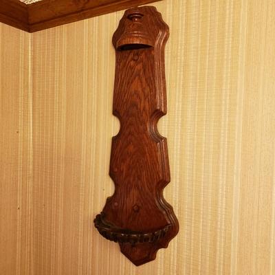 LOT 43: Home Decor: Enamel Pail, "Head" Sign, Wood & Metal Wall Sconce & NIP Martha Stewart Chair Pads