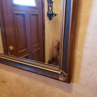 LOT 44: Antique Gold Gilded Hand Carved Mirror