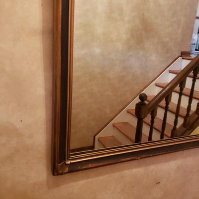 LOT 44: Antique Gold Gilded Hand Carved Mirror