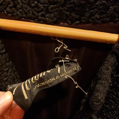 LOT 46: Pair of Vintage Black Curly Lamb Wool Jackets