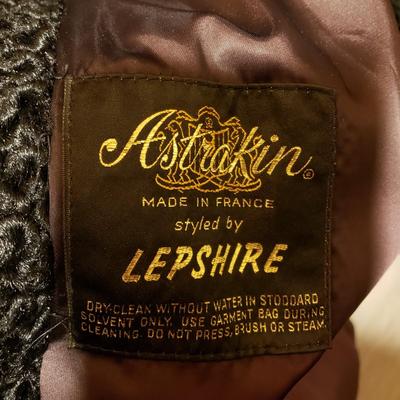 LOT 46: Pair of Vintage Black Curly Lamb Wool Jackets