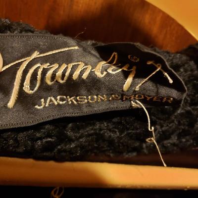 LOT 46: Pair of Vintage Black Curly Lamb Wool Jackets