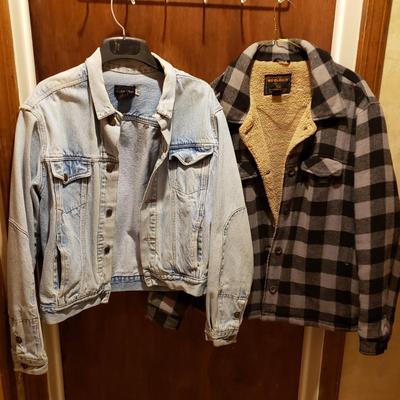 LOT 48: Vintage Woolrich Buffalo Plaid & Calvin Klein Jean Jacket