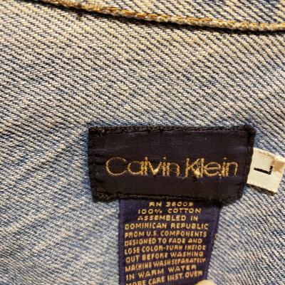 LOT 48: Vintage Woolrich Buffalo Plaid & Calvin Klein Jean Jacket