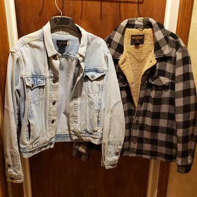 LOT 48: Vintage Woolrich Buffalo Plaid & Calvin Klein Jean Jacket