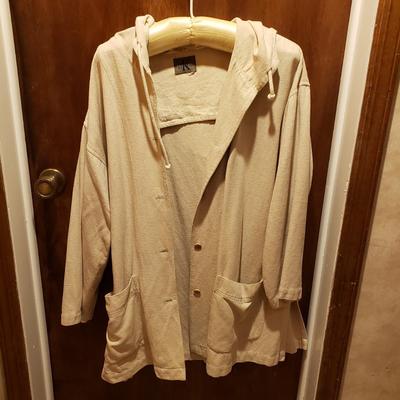 LOT 49: Vintage Camel Hair Coat, Italian Made Coat & Calvin Klein Lightweight Hooded Jacket