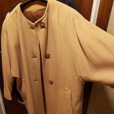 LOT 49: Vintage Camel Hair Coat, Italian Made Coat & Calvin Klein Lightweight Hooded Jacket