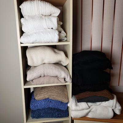 LOT 82: Assortment of Ladies Sweaters Vintage & New-Planet, Banana Republic, LL Bean, Ralph Lauren & More