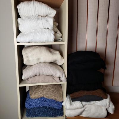 LOT 82: Assortment of Ladies Sweaters Vintage & New-Planet, Banana Republic, LL Bean, Ralph Lauren & More