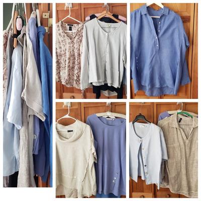 LOT 91: Assortment of Women's Tops-Calvin Klein, J.McMaughlin, Bella Amore Italy & More
