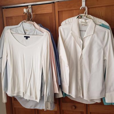 LOT 92: Collection of Casual Tops by Orvis, LL Bean, Ann Taylor, Ralph Lauren & More