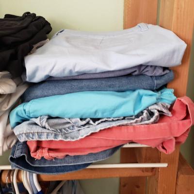 LOT 95: Over 50 Pieces of Women's Clothing-Shorts, Tanks, Leggings, Tshirts