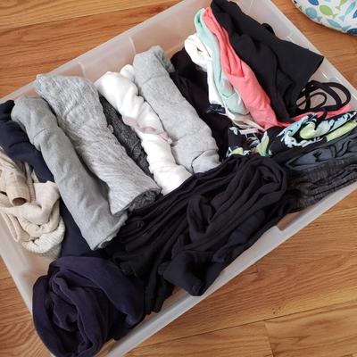 LOT 95: Over 50 Pieces of Women's Clothing-Shorts, Tanks, Leggings, Tshirts