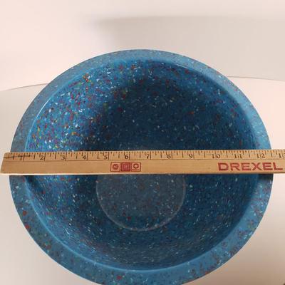 LOT 96: Kitchen Assortment-Pottery Wall Clock, Fiesta Mugs, New Cutting Board & More